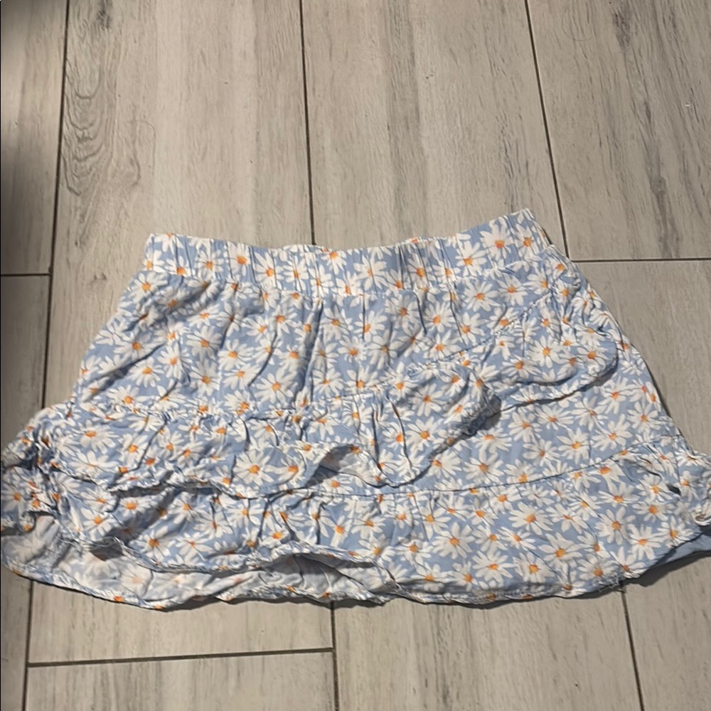 Floral Ruffle Mini Skirt
